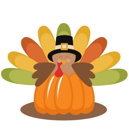 Turkey in Pumpkin SVG cutting file thanksgiving svg cuts cute clip art ...