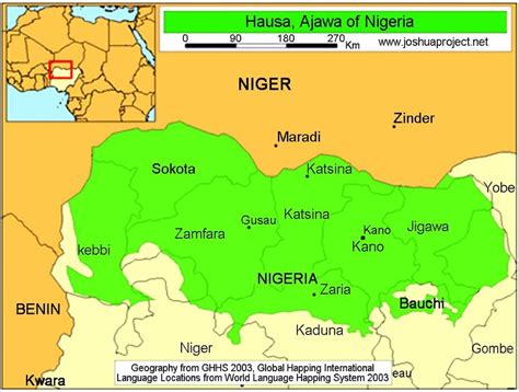 Hausa Language Map