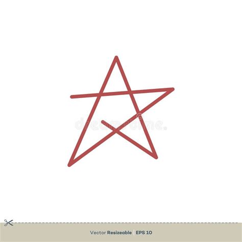 Red Line Star Logo Template Illustration Design. Vector EPS 10 Stock ...