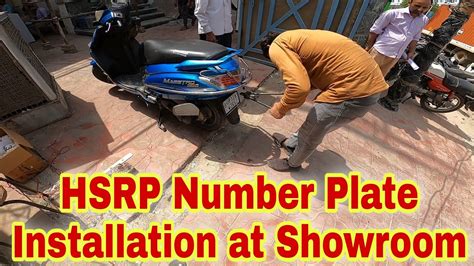 Hsrp number plate Installation | hsrp number plate | hsrp number plate fitting at showroom ...