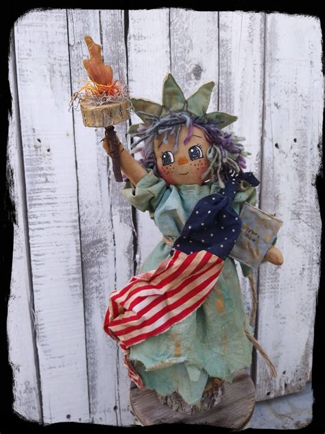 Lady Liberty Rag Doll Statue of Liberty Doll Primitive | Etsy