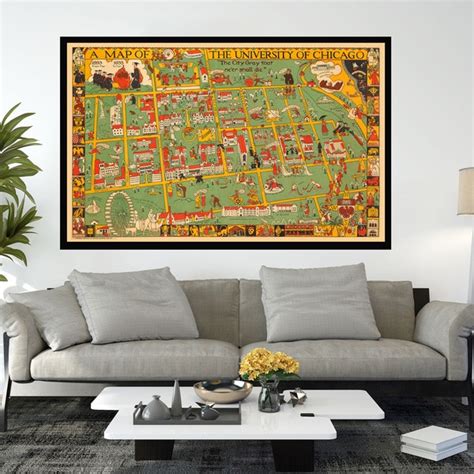 Chicago Vintage Map - Etsy