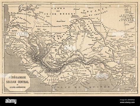 Map showing position and reports of Dahomey, Central Africa, Old 19th ...