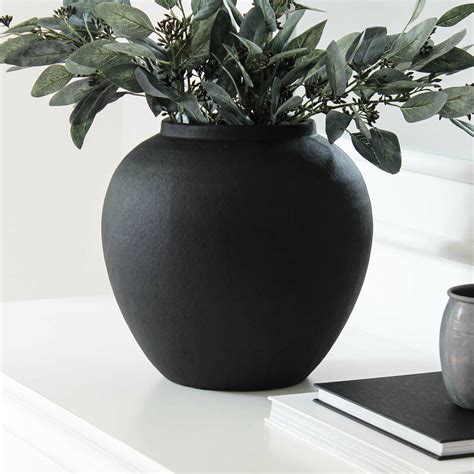 Large Black Vase By Marquis & Dawe