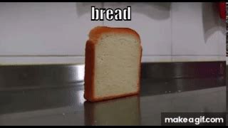 Piece of bread falling over on Make a GIF