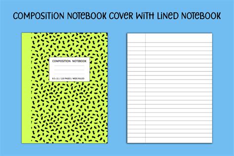 Composition Notebook Cover with Interior Graphic by Dulink Design · Creative Fabrica