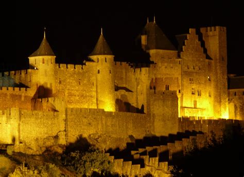 Free Images : architecture, building, chateau, wall, dark, evening ...