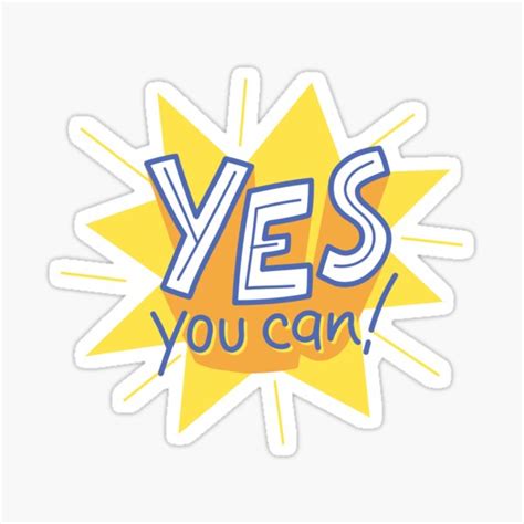 "Yes You Can Logo Art" Sticker for Sale by VikramaAditya | Redbubble