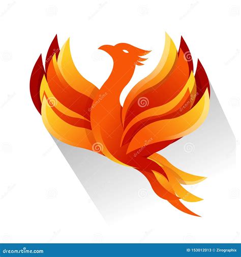 Fire Phoenix Illustration Design Art Stock Illustration - Illustration of bird, design: 153012013