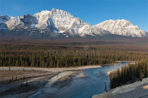 Rocky Mountains on a Autumn Day Jasper National Park in the Canadian ...