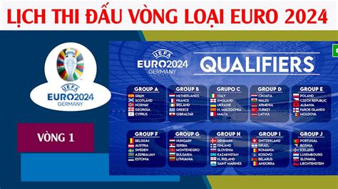 LICH THI ĐẤU VÒNG 1 EURO 2024 VÒNG LOẠI - YouTube