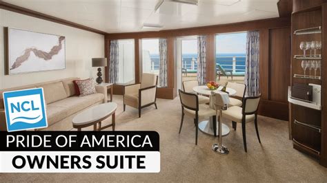 NCL Pride of America | Owner's Suite with Large Balcony Tour & Review 4K | Norwegian Category S8 ...