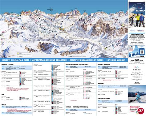 Cortina d'Ampezzo Ski Trail Map Free Download