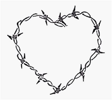 Barbed Wire Heart Vector, HD Png Download - kindpng