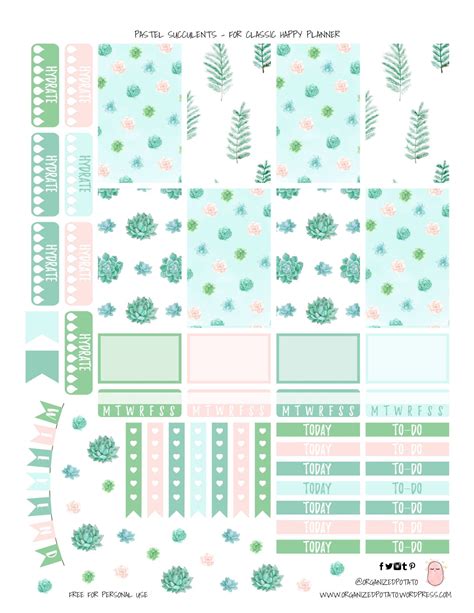 Free Planner Stickers Printable - Printable Templates Wonderland