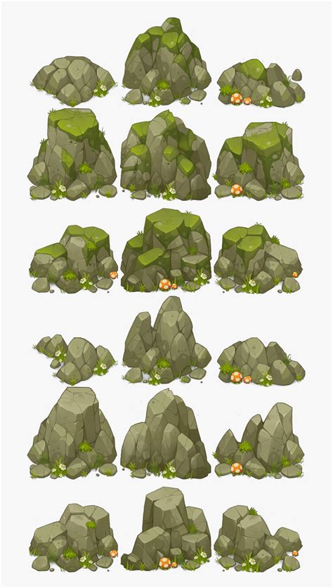 Concept Art Tree Platform Game Video Leaf - Rock Concept Art, HD Png Download , Transparent Png ...