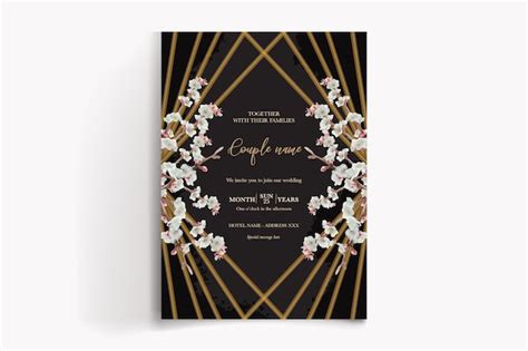 Premium Vector | Wedding invitation templates