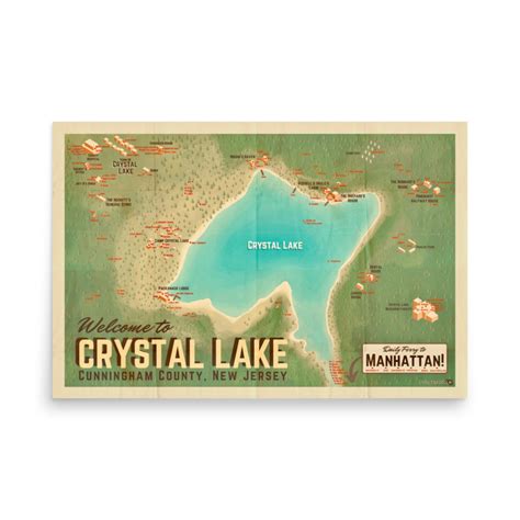 Welcome to Camp Crystal Lake 24x36 MAP - Etsy UK