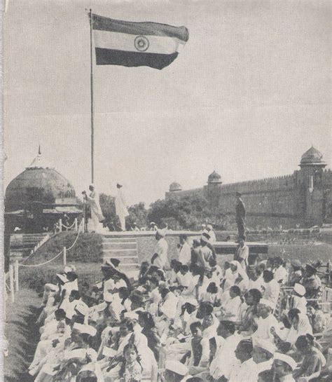 FLAGS and STAMPS: Indian Independence and Flag Hoisting Ceremonies.