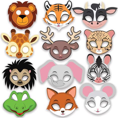 Buy Party Propz Animal Eye Mask - Large 12 Pcs, Animal Mask For Kids ...