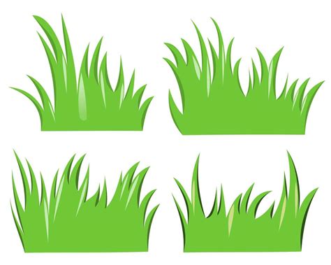 green grass cartoon, cute grass isolated on white background 7075896 ...