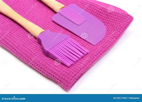 Purple Silicone Kitchen Accessories on White Background Stock Image - Image of cooking, white ...