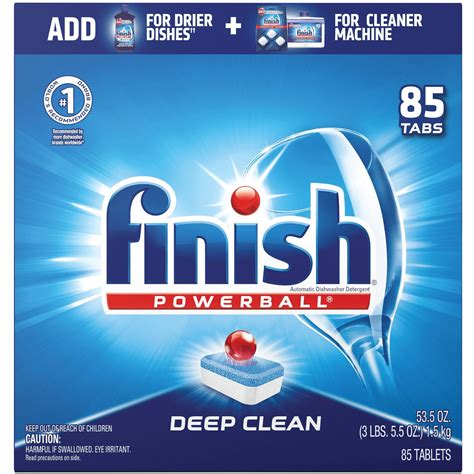 Finish, RAC89729CT, Deep Clean Dishwasher Pod, 340 / Carton, Red,White ...