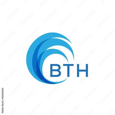 BTH letter logo. BTH blue image on white background. BTH Monogram logo design for entrepreneur ...