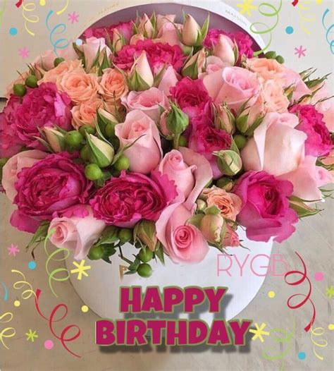 happy birthday roses bouquet images - Reta Russo