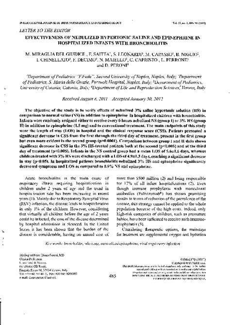 (PDF) Effectiveness of nebulized hypertonic saline and epinephrine in ...