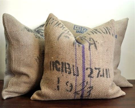 Burlap Coffee Sack Pillow 1923 | Etsy | Burlap, Pillows, Burlap bag