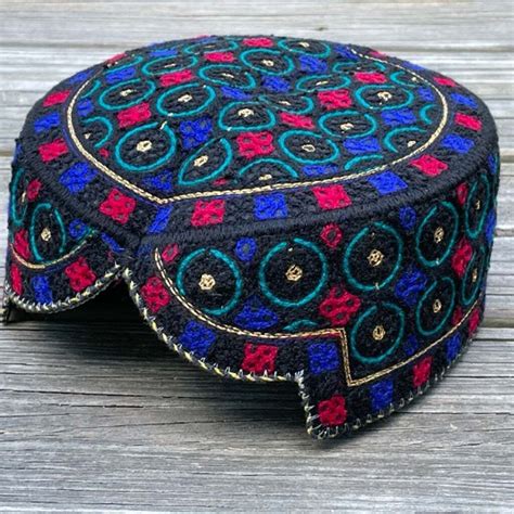 Sindhi Hat Men Round Front Cultural Cap Topi Traditional Pakistani Hat ...