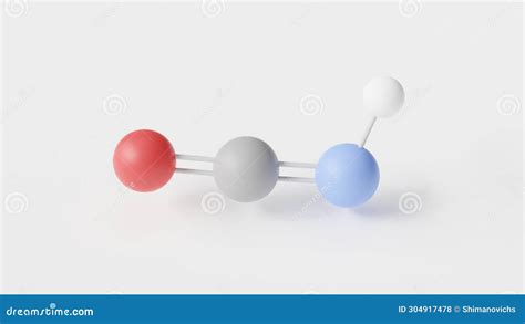 Cyanic Acid Molecular Structure, 3d Model Molecule, Pseudohalogen ...