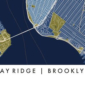 Bay Ridge Brooklyn Map Print / unframed paper print | Etsy