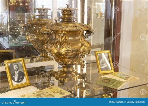 Russian Samovars in the Interior of the Samovar Museum in Tula ...