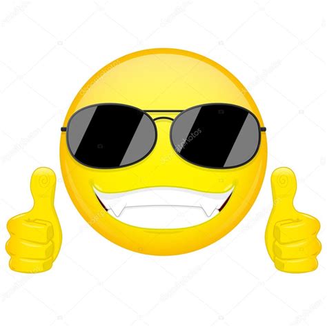 Smiley Face With Sunglasses And Thumbs Up