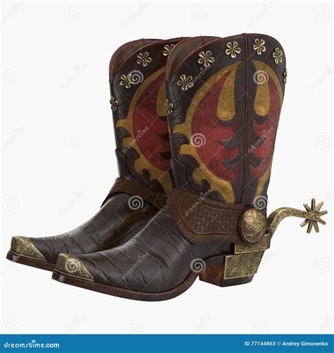 Cowboy Boots Spurs Stock Illustrations – 173 Cowboy Boots Spurs Stock ...