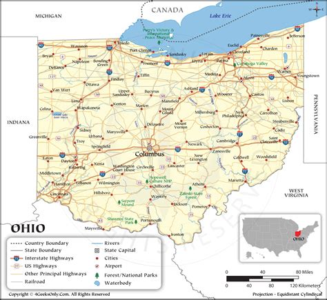 Ohio Map HD