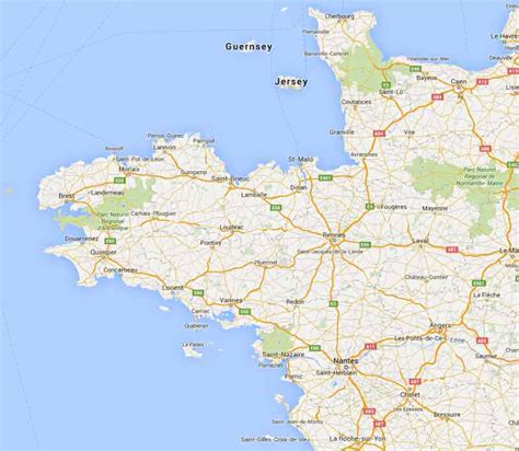 Road Map Of Brittany France