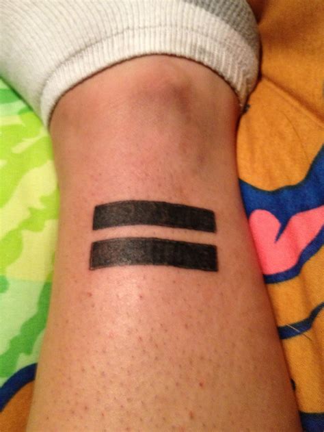 Equal sign for equality | Tattoos, Equals sign, Tattoos with meaning