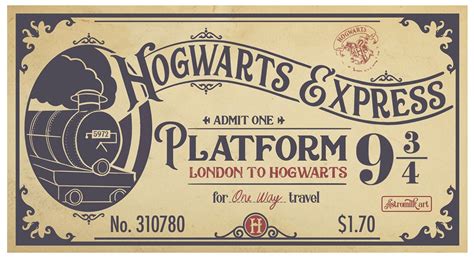 Hogwarts Express Ticket Printable - Printable Word Searches