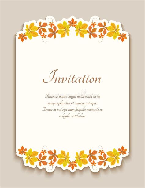 Fall Invitation Borders Stock Illustrations – 230 Fall Invitation ...