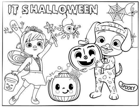 6 Printable Halloween Cocomelon Coloring Page for Kids - Etsy