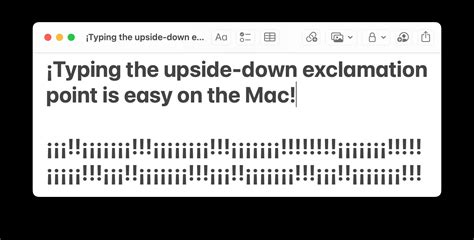 How to Type Upside-Down Exclamation Point on Mac