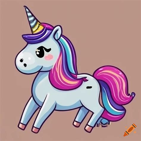 Colorful and adorable unicorn illustration