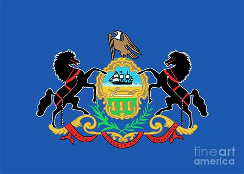 State Flag of Pennsylvania Painting by American School - Pixels