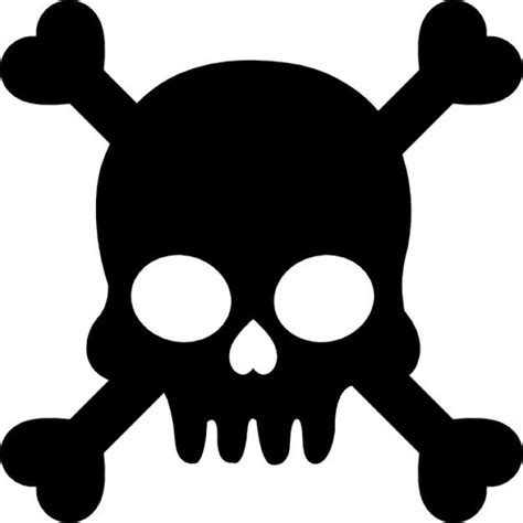 Free Icon | Human skull with crossed bones silhouette | Skull ...