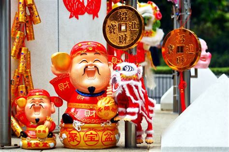 Lunar new year decorations editorial photography. Image of lanterns ...