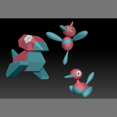 STL file Pokemon Porygon Porygon2 Porygon-Z・3D print model to download ...