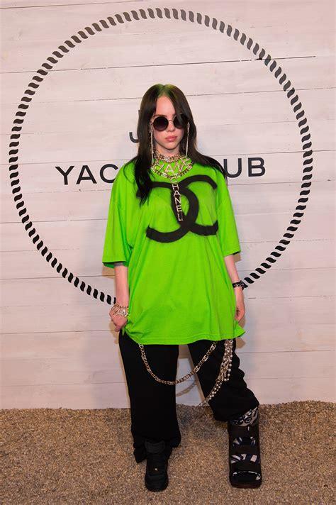 Singer Billie Eilish Wears Oversized Neon Look at NYC Chanel Dinner ...